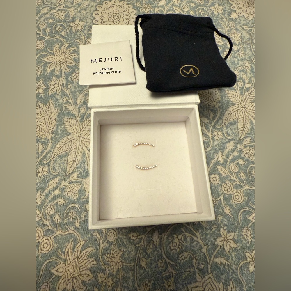 Mejuri: 14k Yellow Gold and Pavé Diamond Climber- ONE ONLY -LEFT EAR- New